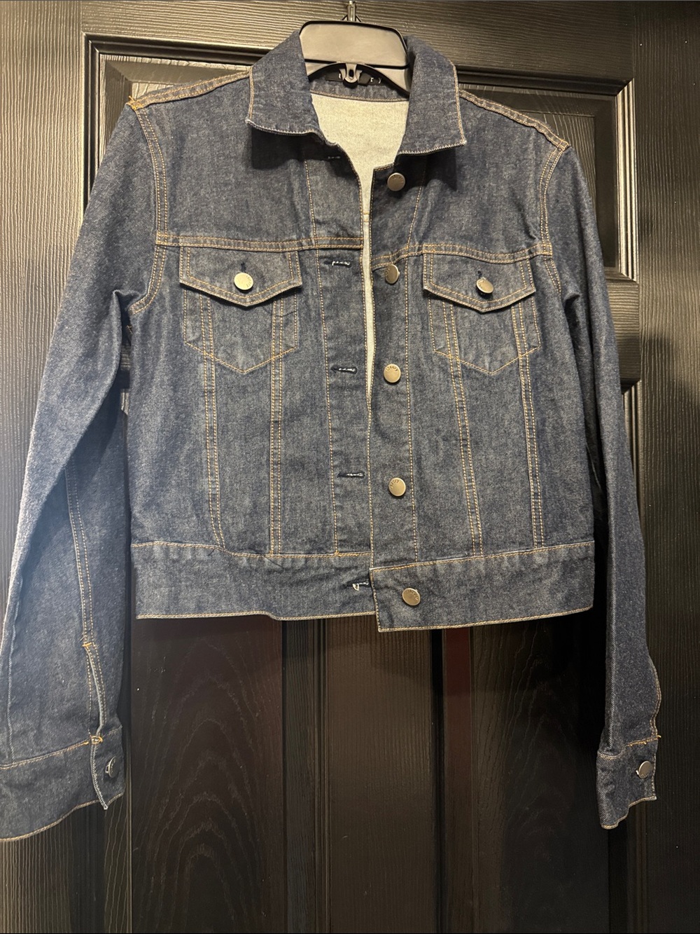 Theory Indigo Denim Trucker Jacket